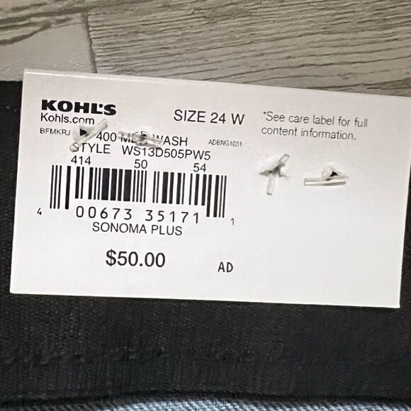 Sonoma Women’s 24W All About Comfort Premium Bootcut Stretch Denim Jeans NWT - Picture 8 of 9